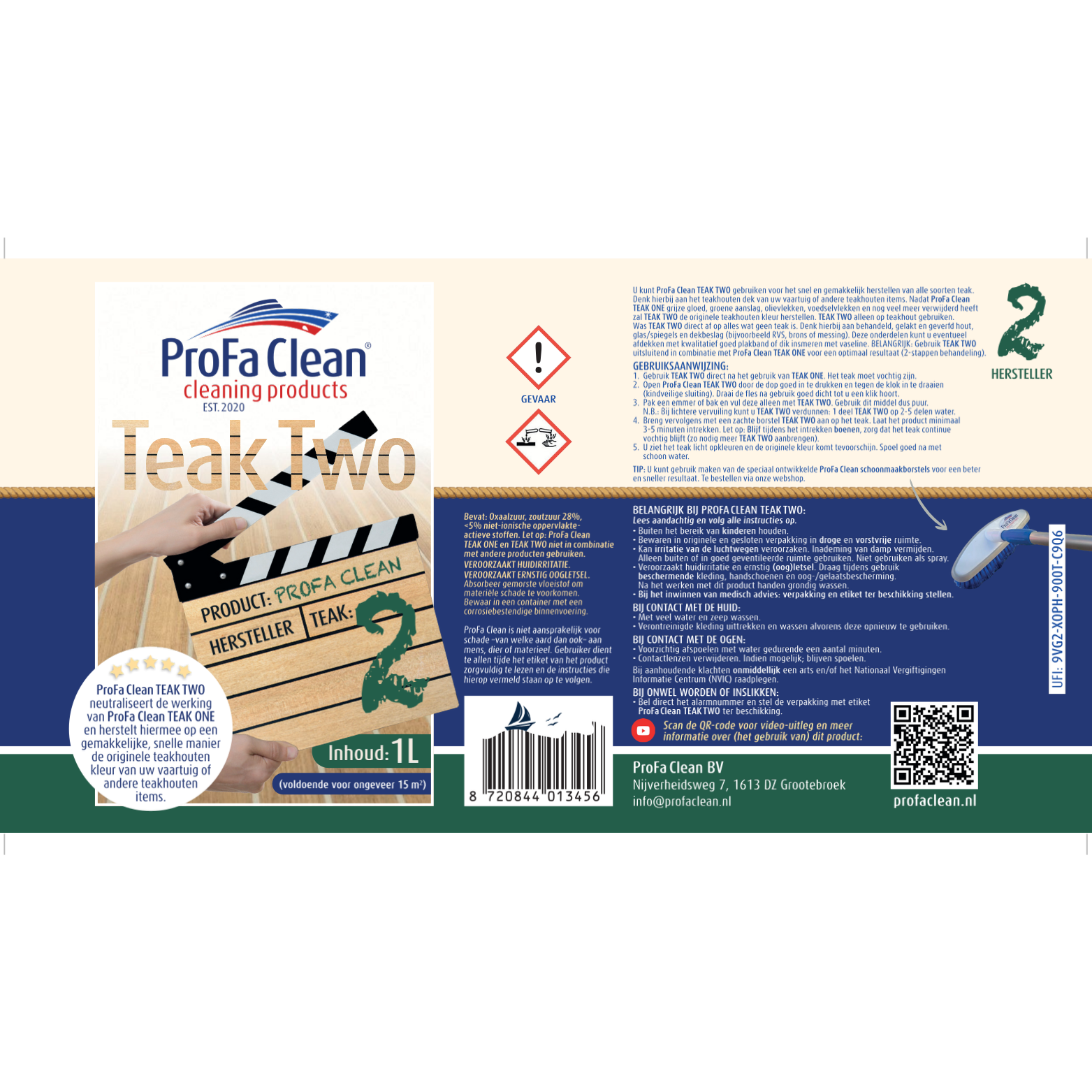 Teakpaket - Teak 1 & 2 (Reiniger und Reparaturen) + unser einzigartiges Handbrush Deluxe