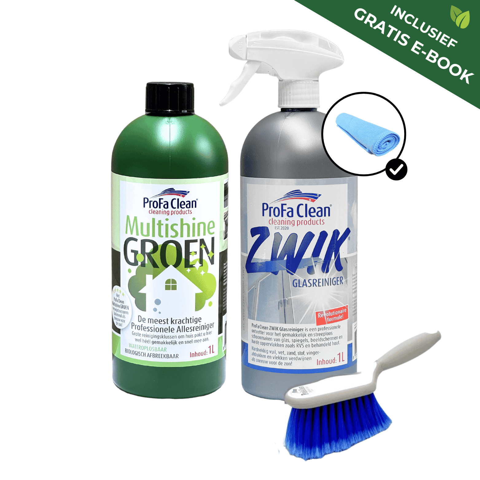 Multishine Green & Zwik Gloes Cleaner Duo + Handbrush Deluxe